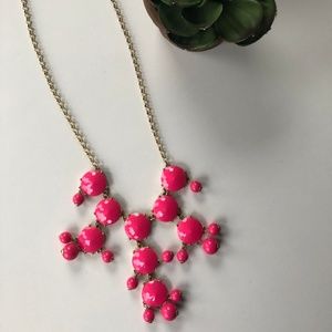 J. Crew Mini Bubble Necklace - Bright Pink